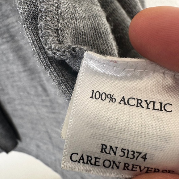 DOC & AMELIA by CINTAS Women's M Gray Open Front Cardigan Sweater - Picture 3 of 4